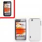 For LG MyTouch 4G / Optimus Sol Cover Hard Case Rubberized White +Screen