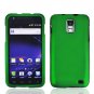 For AT&T Samsung Galaxy S II Skyrocket Car Charger +Hard Case Green Cover