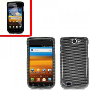 For Samsung Exhibit II 4G T679 Cover Hard Case Carbon Fiber +Screen Protector