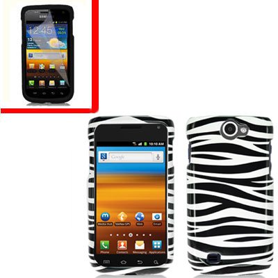 For Samsung Exhibit II 4G T679 Cover Hard Case Zebra +Screen Protector