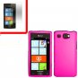 For AT&T Samsung Focus Flash Cover Hard Case H-Pink +Screen 2 in1
