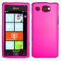 For Samsung Omnia W Cover Hard Case H-Pink +Screen 2 in1