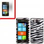 For Samsung Omnia W Cover Hard Case Zebra +Screen 2 in1