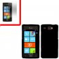 For Samsung Omnia W Cover Hard Case Black +Screen 2 in1