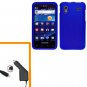 For Samsung Galaxy S Glide Car Charger +Hard Case Cover Blue