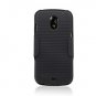For Samsung Galaxy Nexus Cover Black Holster Belt Clp +Stand 3 in 1