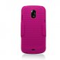 For Samsung Galaxy Nexus Cover H-Pink Holster Belt Clp +Stand 3 in 1