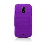 For Samsung Galaxy Nexus Cover Purple Holster Belt Clp +Stand 3 in 1