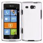 For Samsung Omnia W Cover Hard Case White +Screen 2 in1