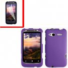 For HTC Radar 4G Cover Hard Case Purple +Screen Protector 2-in-1