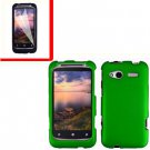 For HTC Radar 4G Cover Hard Case Green +Screen Protector 2-in-1