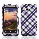 FOR HTC Radar Cover Hard Phone Case Purple Plaid
