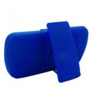 For HTC Radar 4G Cover Blue Case + Blue Holster Belt Clp +Stand 3in1