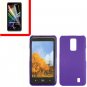 For Verizon LG Spectrum Cover Hard Case Purple +Screen 2in1