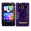 For HTC Evo 4G Cover Hard Case P-Leopard +Screen 2-in-1