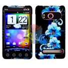For HTC Evo 4G Cover Hard Case Flower +Screen 2-in-1
