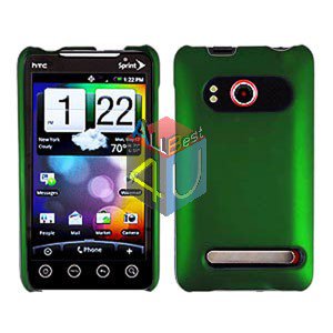 For HTC Evo 4G Cover Hard Case Green +Screen 2-in-1