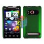 For HTC Evo 4G Cover Hard Case Green +Screen 2-in-1