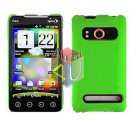 For HTC Evo 4G Cover Hard Case Neon Green +Screen 2-in-1