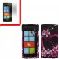 For Samsung Omnia W Cover Hard Case Love +Screen 2 in1