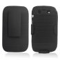 For Blackberry Torch 9850 9860 9870 Cover Black Case + Black Holster Belt Clp +Stand 3in1