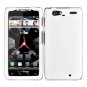 For Motorola Droid Razr Maxx Cover Hard Case White +Screen 2-in-1