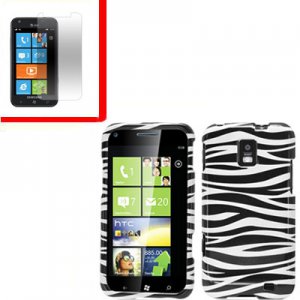 For Samsung Focus S Cover Hard Case Zebra +Screen 2 in1