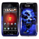 For Motorola Droid 4 XT894 Cover Hard Case Blue Skull