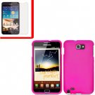 For Samsung Galaxy Note Cover Hard H-Pink Case +Screen Protector