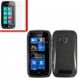For Nokia Lumia 710 Cover Hard Carbon Fiber Case +Screen Protector
