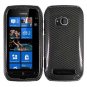 For Nokia Lumia 710 Cover Hard Carbon Fiber Case +Screen Protector