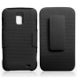 For Samsung Galaxy S II LTE Cover Black Case + Black Holster Belt Clp +Stand 3 in 1