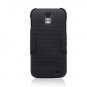 For Samsung Galaxy S II LTE Cover Black Case + Black Holster Belt Clp +Stand 3 in 1