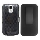 For Samsung Galaxy S II X Cover Carbon Fiber Case + Holster Belt Clp +Stand