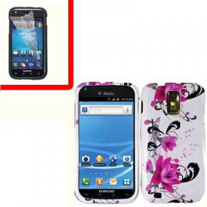 For AT&T Samsung Galaxy S II SGH-T989 Cover Hard Case W-Flower +Screen