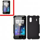 For HTC Hero S Cover Hard Phone Case Black + Screen Protector 2-in-1