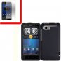 For HTC Vivid / Raider LTE 4G Cover Hard Phone Case Black + Screen 2-in-1