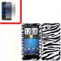 For HTC Vivid / Raider LTE 4G Cover Hard Phone Case Zebra + Screen 2-in-1