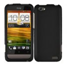 For HTC One V Car Charger + Cover Hard Case Black +Screen Protector