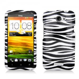 For HTC One X Cover Hard Phone Case Zebra + Screen Protector 2-in-1