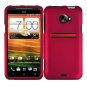For HTC Evo 4G LTE Car Charger + Cover Hard Case Rose Pink +Screen Protector