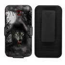 Phone Case For HTC One X Wolf Hard Cover +Holster Belt Clip +Stand