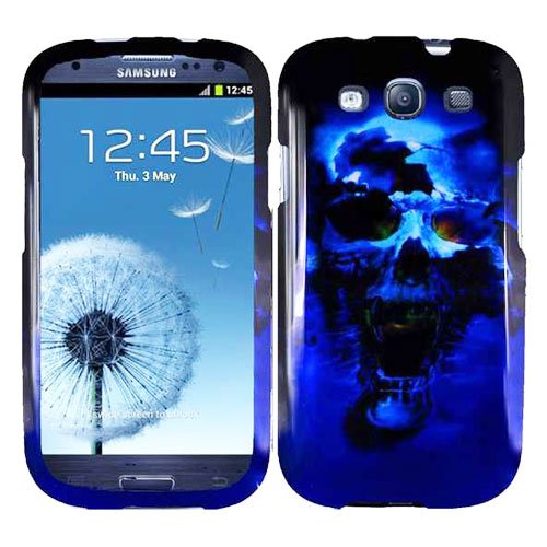 For Samsung Galaxy S III Cover Hard Phone Case B-Skull + Screen Protector 2-in-1