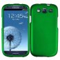 For Samsung Galaxy S III Car Charger + Cover Hard Case Green +Screen Protector