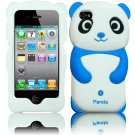 Hard Case For Apple iphone 4S 4 Silicon Cover Blue Panda