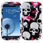 Phone Case For Samsung Galaxy S III Hard Cover P-Skull +Holster Belt Clip +Stand