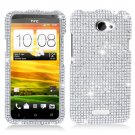For HTC One X Cover Hard Phone Case Crystal Clear Bling Bling