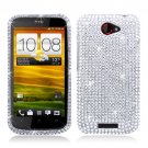 For HTC One S Cover Hard Phone Case Crystal Clear Bling Bling