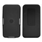 Holster Belt Clip For HTC ONE X Hard Case Black /Red soft edge + Kick Stand