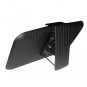 Holster Belt Clip For HTC ONE X Hard Case Black /Pink soft edge + Kick Stand